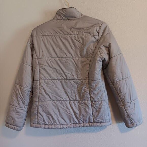 Free Country Quilted Fleece Lined Jacket Womens Small Light Gray Coat - Picture 4 of 8
